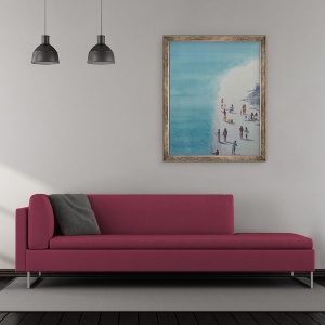 Tablou inramat - Lincoln Seligman - Plaja Ochi de Pasare, 50 x 60 cm - Img 2