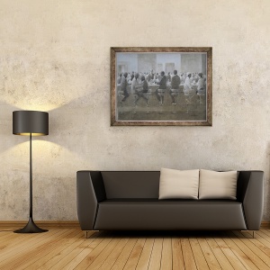 Tablou inramat - Lincoln Seligman - pranz, 70 x 90 cm - Img 2