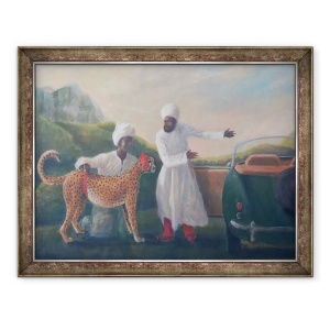 Tablou inramat - Lincoln Seligman - Stubbs Ghepard si Jaguar, 60 x 80 cm