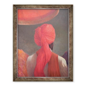 Tablou inramat - Lincoln Seligman - Turban rosu II, 60 x 80 cm