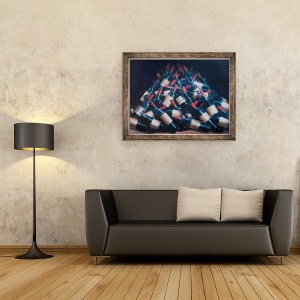 Tablou inramat - Lincoln Seligman - Vin degustat, 70 x 90 cm - Img 2
