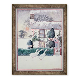 Tablou inramat - Lisa Graa Jensen - Cabana pentru Craciun,1985, 70 x 90 cm