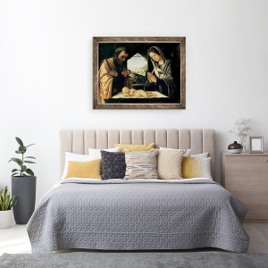 Tablou inramat - Lorenzo Costa - Nasterea Domnului, 70 x 90 cm - Img 3