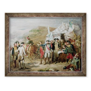 Tablou inramat - Louis Charles Auguste Couder - Schita pentru Batalia de la Yorktown, 1-17 octombrie 1781, 70 x 90 cm