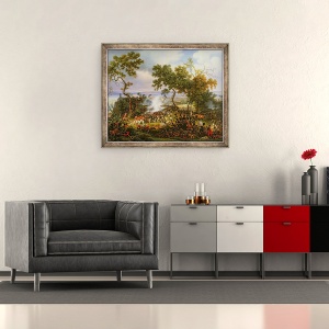 Tablou inramat - Louis Lejeune - Batalia de la Chiclana, 5 martie 1811, 50 x 60 cm - Img 2