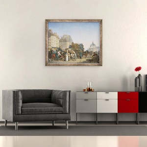 Tablou inramat - Louis Leopold Boilly - Casa de mutari, 50 x 60 cm - Img 2
