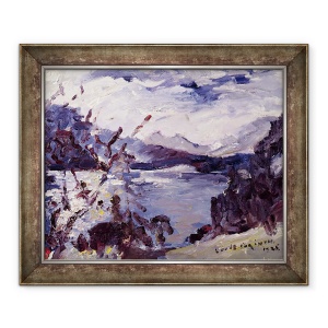 Tablou inramat - Lovis Corinth - Lacul Walchen inconjurat de munti, 50 x 60 cm