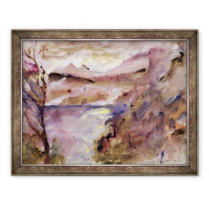 Tablou inramat - Lovis Corinth - Vedere la lacul Walchen, 70 x 90 cm