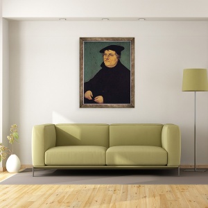 Tablou inramat - Lucas Cranach the Elder - Portretul lui Martin Luther 1483-1546 1543, 60 x 80 cm - Img 2