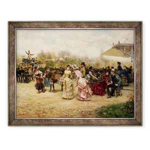 Tablou inramat - Ludovico Marchetti - Vanzatorii de flori, 60 x 80 cm
