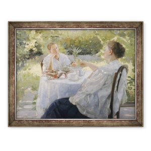 Tablou inramat - Lukjan Vasilievich Popov - in gradina, 60 x 80 cm