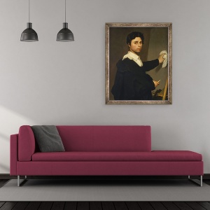 Tablou inramat - Madame Gustave Hequet - Ingres ca un tanar, 50 x 60 cm - Img 2