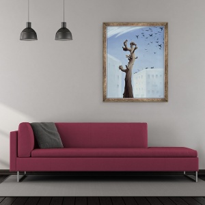 Tablou inramat - Magdolna Ban - Consternare, 50 x 60 cm - Img 2