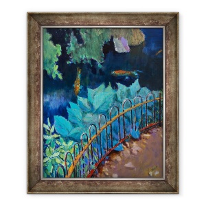 Tablou inramat - Marco Cazzulini - Koi si Hostas, 70 x 85 cm