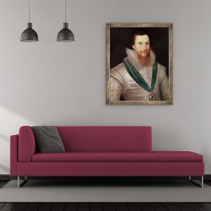 Tablou inramat - Marcus Gheeraerts the Younger - Portretul lui Robert Devereux 1566-1601 c.1596, 70 x 85 cm - Img 2