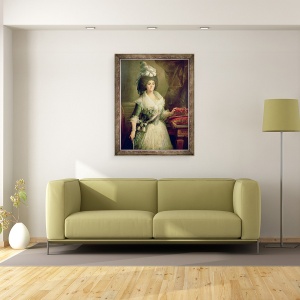 Tablou inramat - Mariano Salvador de Maella - Portretul Reginei Maria Luisa 1751-1819, 60 x 80 cm - Img 2