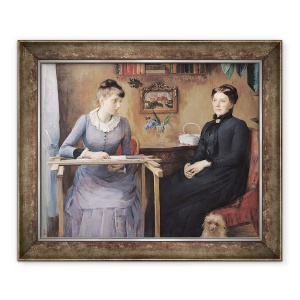 Tablou inramat - Marie Louise Catherine Breslau - Acasa sau intimitate, 70 x 85 cm