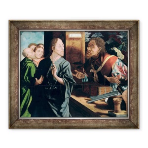 Tablou inramat - Marinus van Reymerswaele - Chemarea Sfantului Matei, 70 x 85 cm