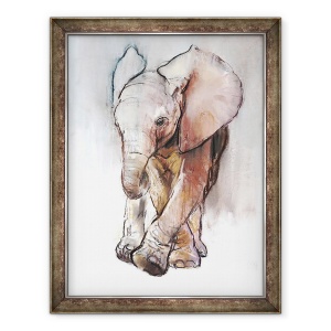 Tablou inramat - Mark Adlington - Baby Elefant 2, Loisaba, 2018, 70 x 90 cm