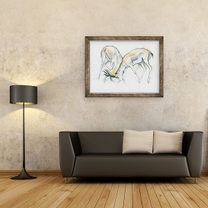 Tablou inramat - Mark Adlington - Gazele I, 60 x 80 cm - Img 2