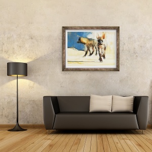 Tablou inramat - Mark Adlington - Hienele cu dungi, 60 x 80 cm - Img 2