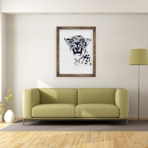 Tablou inramat - Mark Adlington - Incisiv Snarl Leopard Arabian, 60 x 80 cm - Img 2
