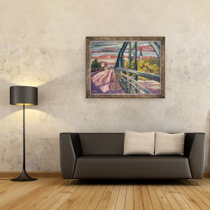 Tablou inramat - Marta Martonfi-Benke - Drumul spre orasul meu, 70 x 90 cm - Img 2