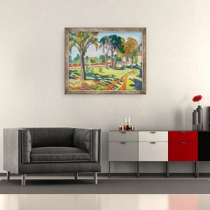 Tablou inramat - Marta Martonfi-Benke - O dupa-amiaza fericita, 50 x 60 cm - Img 2
