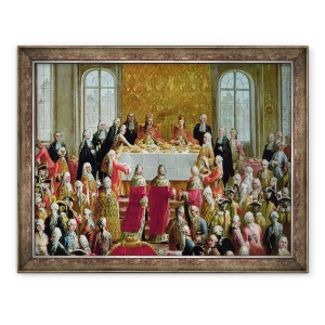 Tablou inramat - Martin II Mytens - Banchetul incoronarii lui Iosif al II-lea 1741-90, imparat al Germaniei, 70 x 90 cm