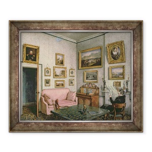 Tablou inramat - Mary Ellen Best - Studiul colonelului Norcliffe la Langton Hall, 50 x 60 cm