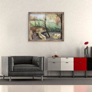 Tablou inramat - Mary Kuper - Iaz, 50 x 60 cm - Img 2