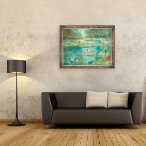 Tablou inramat - Mary Kuper - inotatori, 60 x 80 cm - Img 2