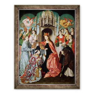 Tablou inramat - Master of San Ildefonso - Prezentarea lui Casuble catre Sfantul Ildefonso, 60 x 80 cm