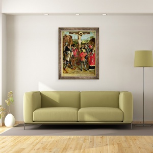 Tablou inramat - Master of the Gathering of the Manna - The Crucifixion, 60 x 80 cm - Img 2