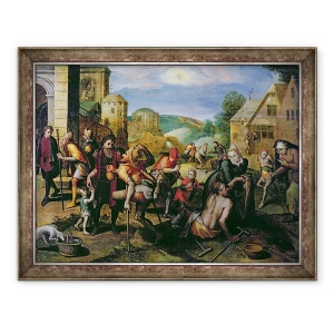 Tablou inramat - Master of the Prodigal Son - Lucrarile milei, 70 x 90 cm
