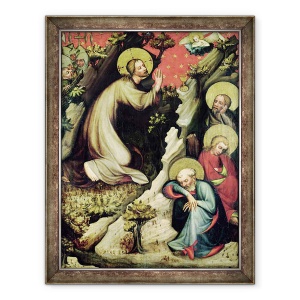 Tablou inramat - Master of the Trebon Altarpiece - Isus in Gradina Ghetsimani, din Altarul Trebon, 70 x 90 cm