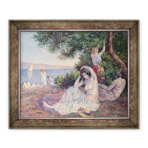 Tablou inramat - Maximilien Luce - Femei de baie, 50 x 60 cm