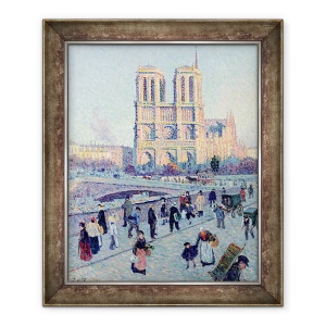 Tablou inramat - Maximilien Luce - Le Quai St. Michel si Notre Dame, 70 x 85 cm