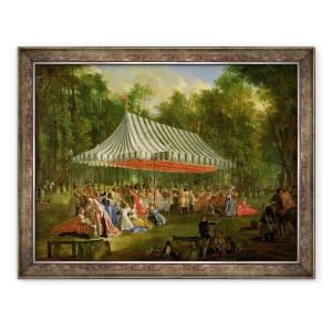 Tablou inramat - Michel Barthelemy Ollivier - Festivalul dat de Printul de Conti Printului de Brunswick-Lunebourg la LIsle-Adam, 70 x 90 cm