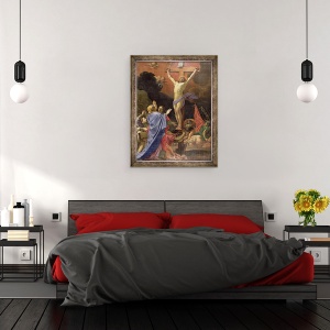 Tablou inramat - Michel Dorigny - Hristos pe cruce, 60 x 80 cm - Img 3