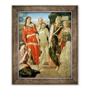 Tablou inramat - Michelangelo Buonarroti - inmormantarea neterminata, 50 x 60 cm