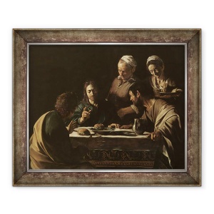 Tablou inramat - Michelangelo Merisi da Caravaggio - Cina la Emmaus, 50 x 60 cm