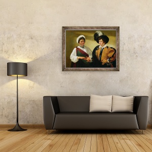 Tablou inramat - Michelangelo Merisi da Caravaggio - Ghicitoarea, 60 x 80 cm - Img 2