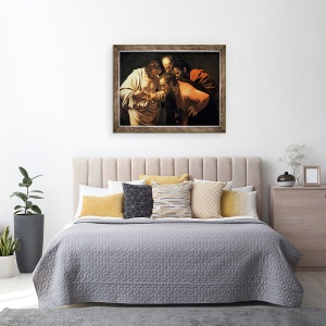 Tablou inramat - Michelangelo Merisi da Caravaggio - Incredulitatea Sfantului Toma, 60 x 80 cm - Img 2