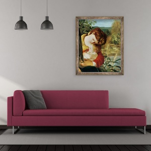 Tablou inramat - Michelangelo Merisi da Caravaggio - Odihneste-te in zborul spre Egipt I, 50 x 60 cm - Img 2