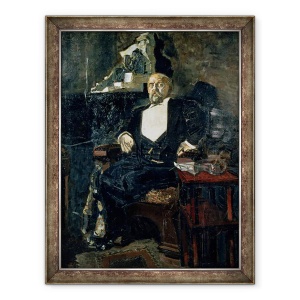 Tablou inramat - Mikhail Aleksandrovich Vrubel - Portretul lui Savva Mamontov, fondatorul primei opere private, 70 x 90 cm