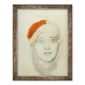 Tablou inramat - Mikhail Aleksandrovich Vrubel - Studiu pentru Fecioara, 70 x 90 cm