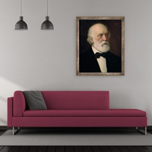 Tablou inramat - Miklos Barabas - Lajos Kossuth 1802-94, 50 x 60 cm - Img 2