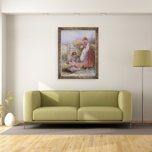 Tablou inramat - Myles Birket Foster - Tinerii culegatori, 60 x 80 cm - Img 2