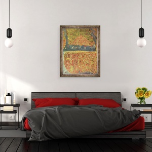 Tablou inramat - Nasuh Al-Silahi - IUK T.5964 Vedere la Istanbul, 70 x 90 cm - Img 3